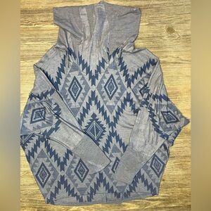 Enti. Gray & Blue. Cowl Neck Sweater. L